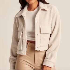 Abercrombie Cropped Sherpa Jacket